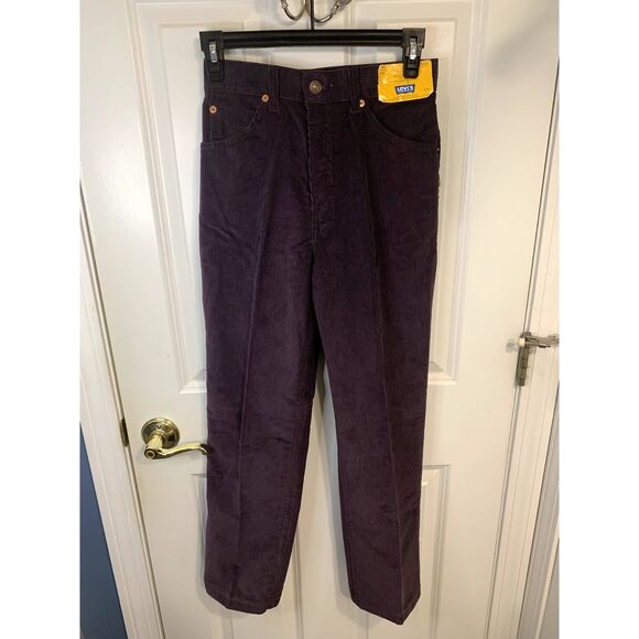 Levi's Pants - Vintage Levi's Womens Wear Deadstock Purple Corduroy Pants Size 5 - NWT